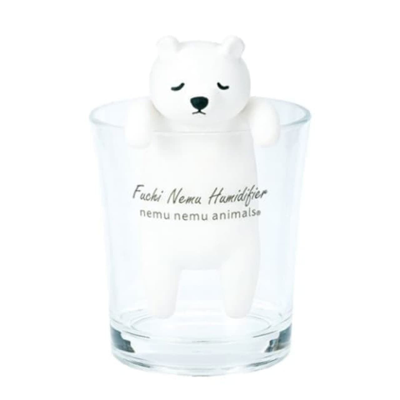 Polar bear type humidifier hanging on the edge of the cup is in Villevan --Natural vaporization type that does not require electricity