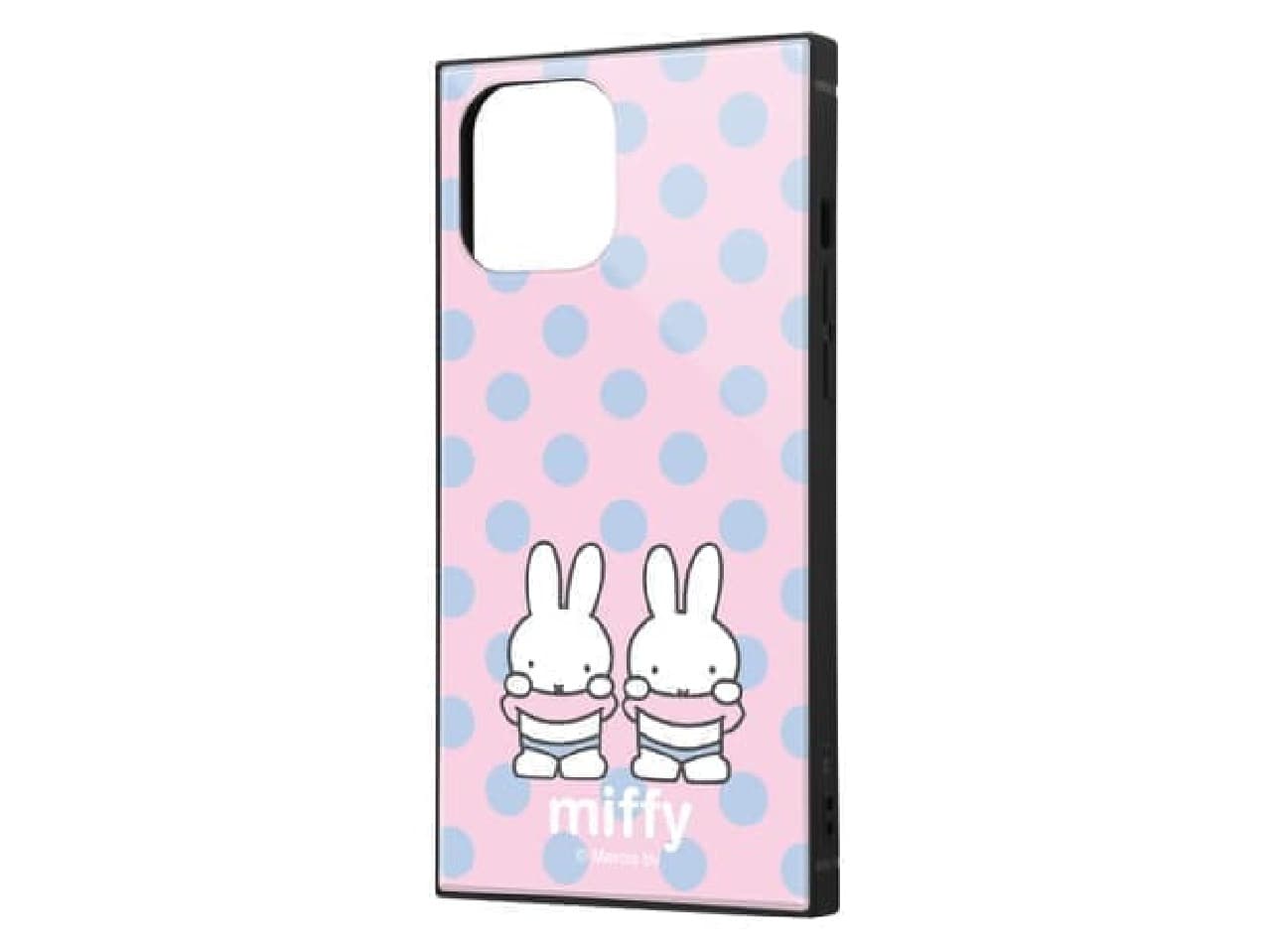 Straight and stylish! Miffy pattern smartphone case --Cute polka dot pattern