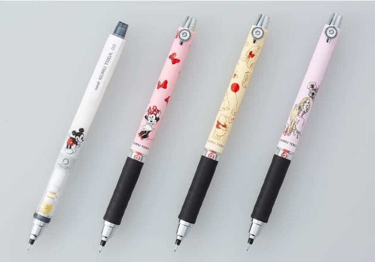Limited number of Disney patterns from Mitsubishi Pencil "Kurutoga" --Designed Mickey and Winnie the Pooh for the popular Sharp