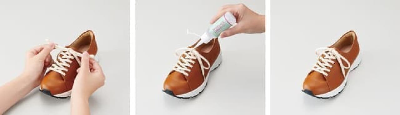 The liquid "I hate to untie" that makes it difficult to untie the shoelaces from Kogit --just hang it on the knot