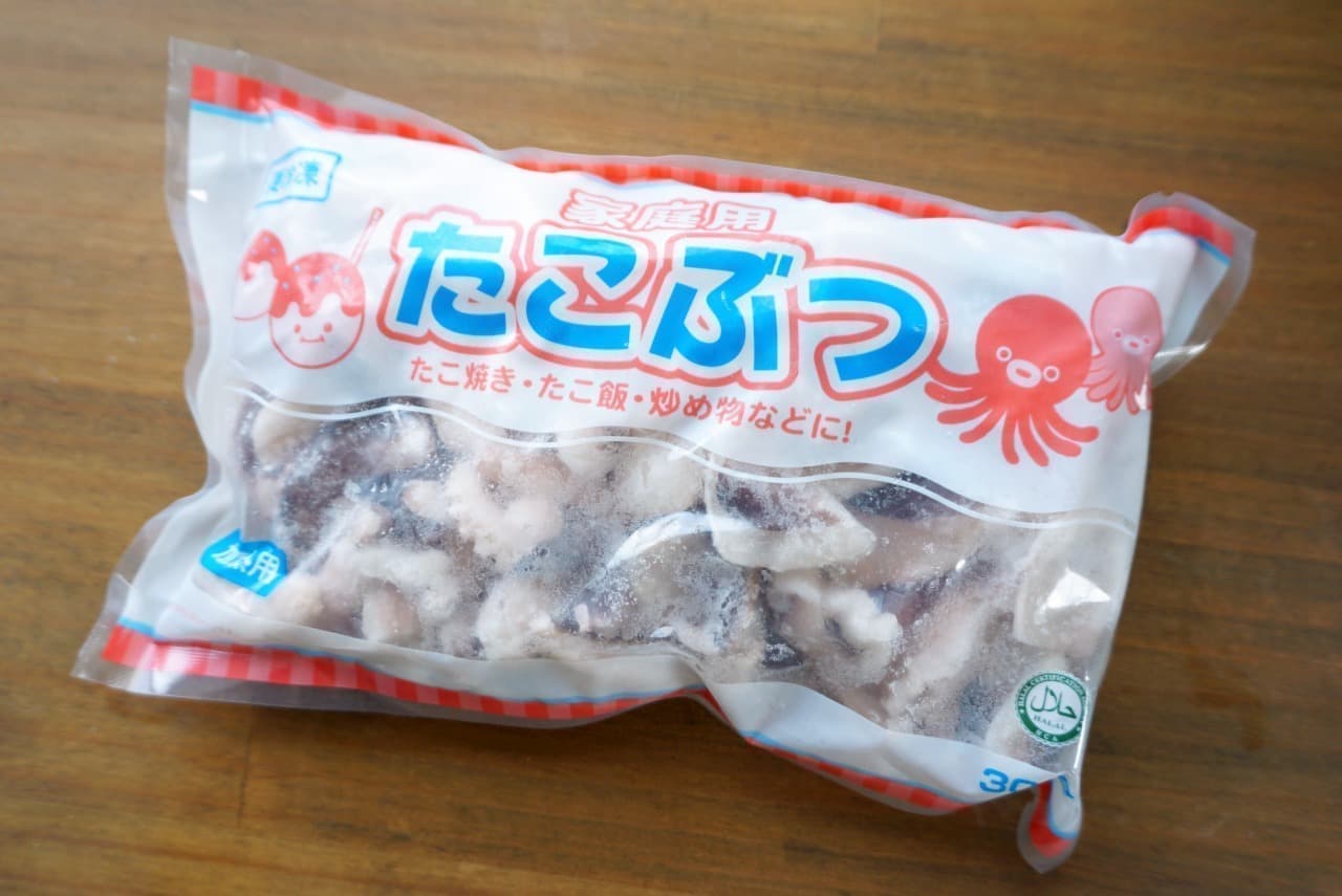 Octopus rice recipe with octopus rice in a business supermarket