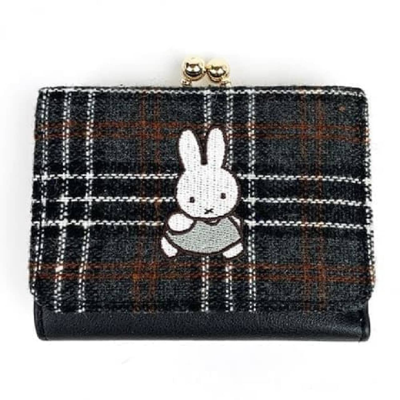 Miffy x tartan check cute tote bag and wallet --A calm color like autumn and winter