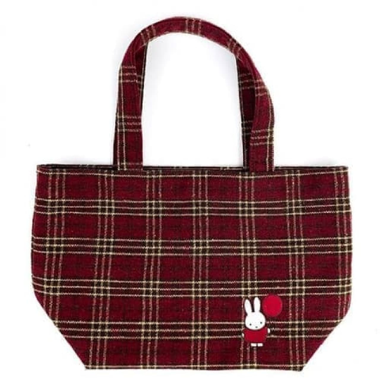 Miffy x tartan check cute tote bag and wallet --A calm color like autumn and winter