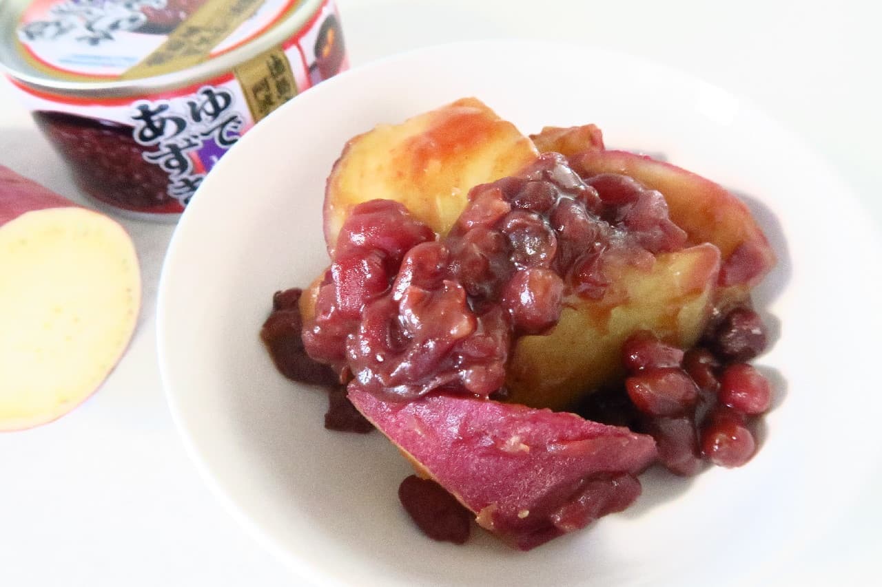 Boiled cousin made with boiled azuki beans and sweet potatoes