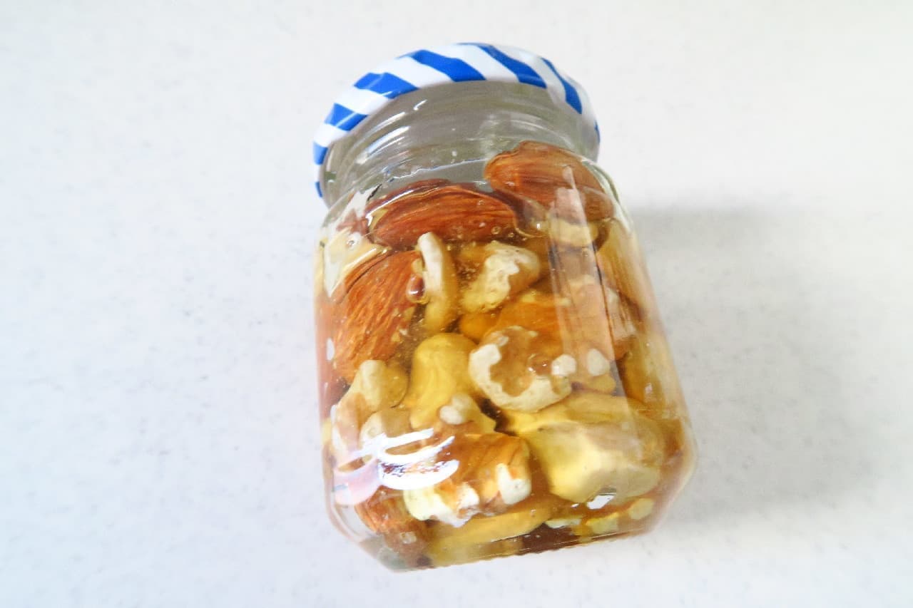Pickled nuts in honey