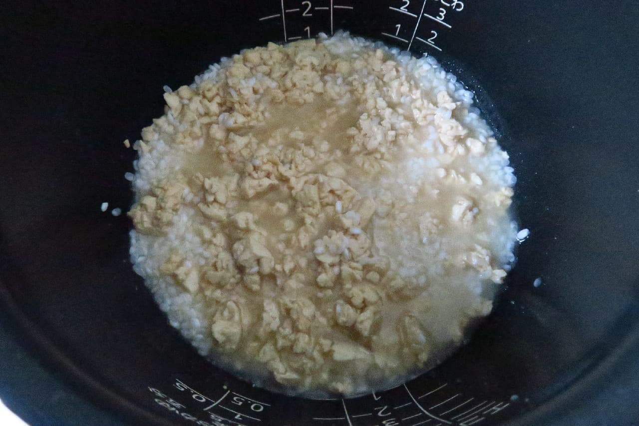 豆腐入りご飯のレシピ