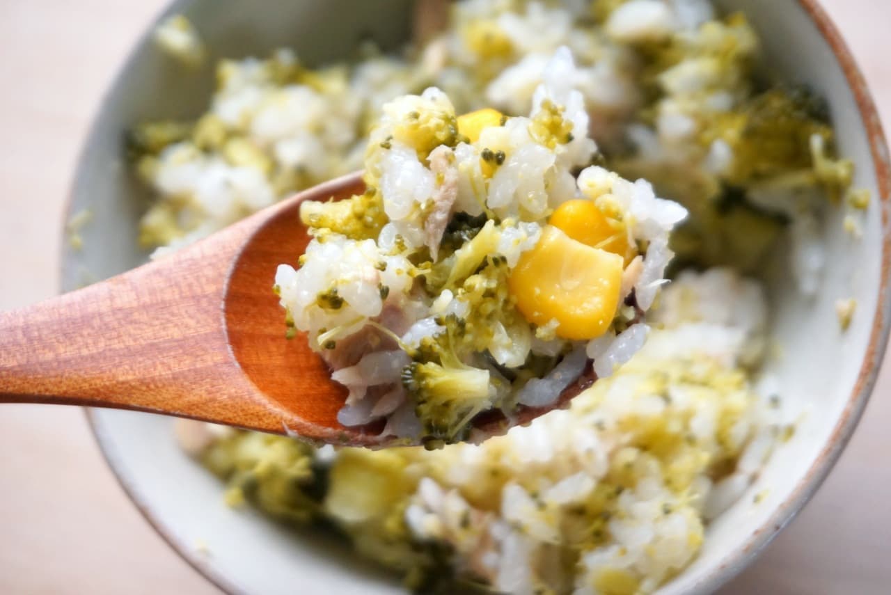 Broccoli cooked rice