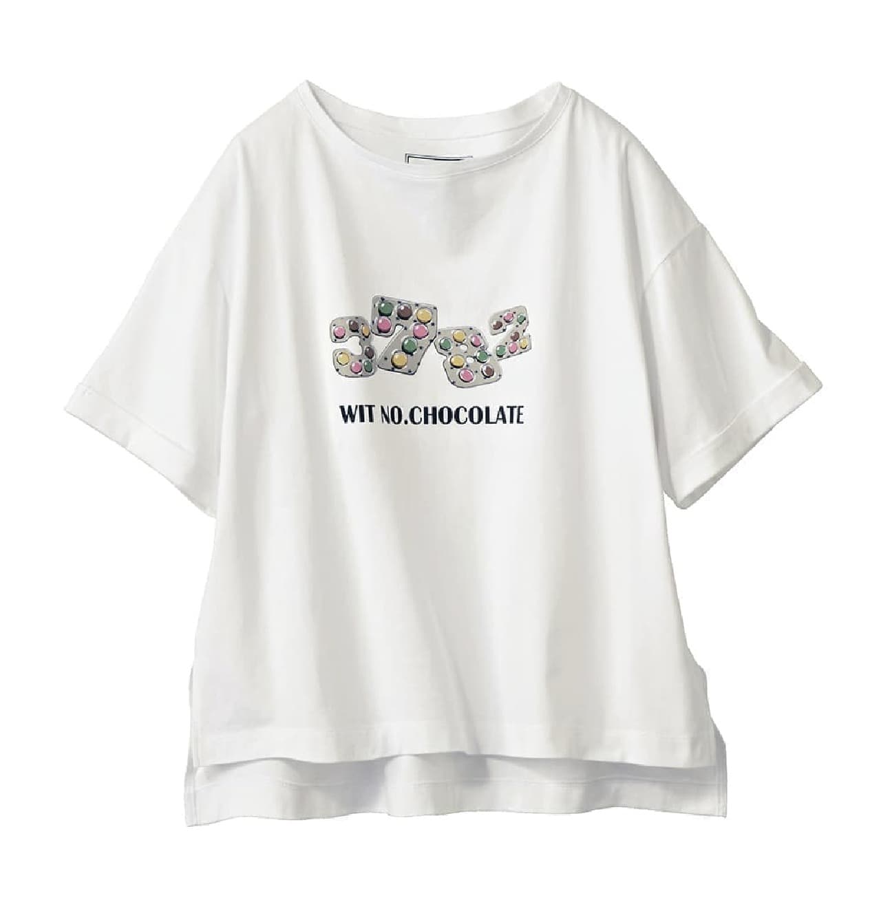 ベルメゾン「駄菓子コラボTシャツ」ウィットナンバーチョコ・モロッコフルーツヨーグルをデザイン