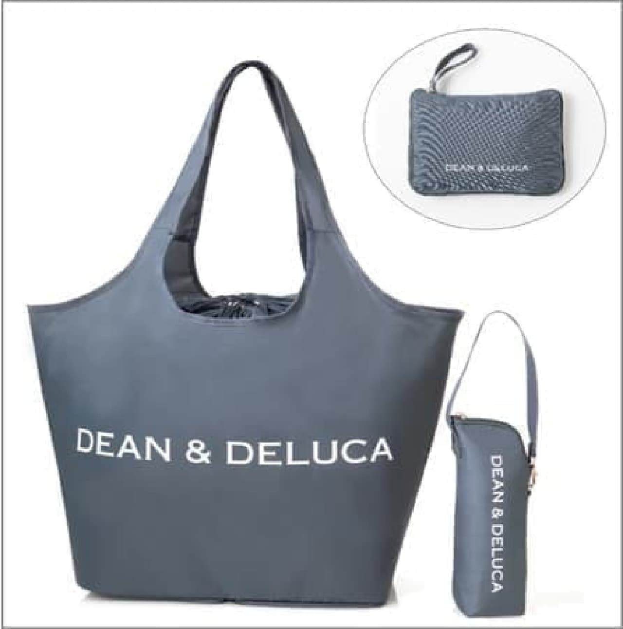 DEAN & DELUCAの「レジかご買物バッグ+ストラップ付き保冷ボトルケース」