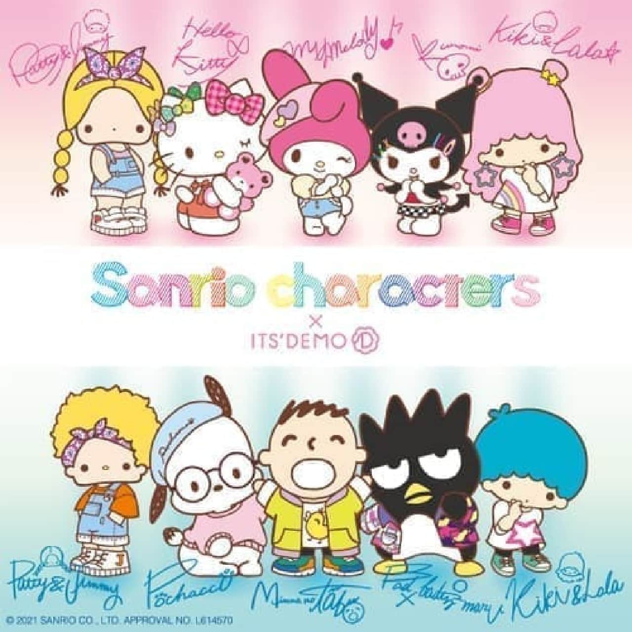 ITS’DEMO x Sanrio Characters! 2 designs for Girl group and Boys group