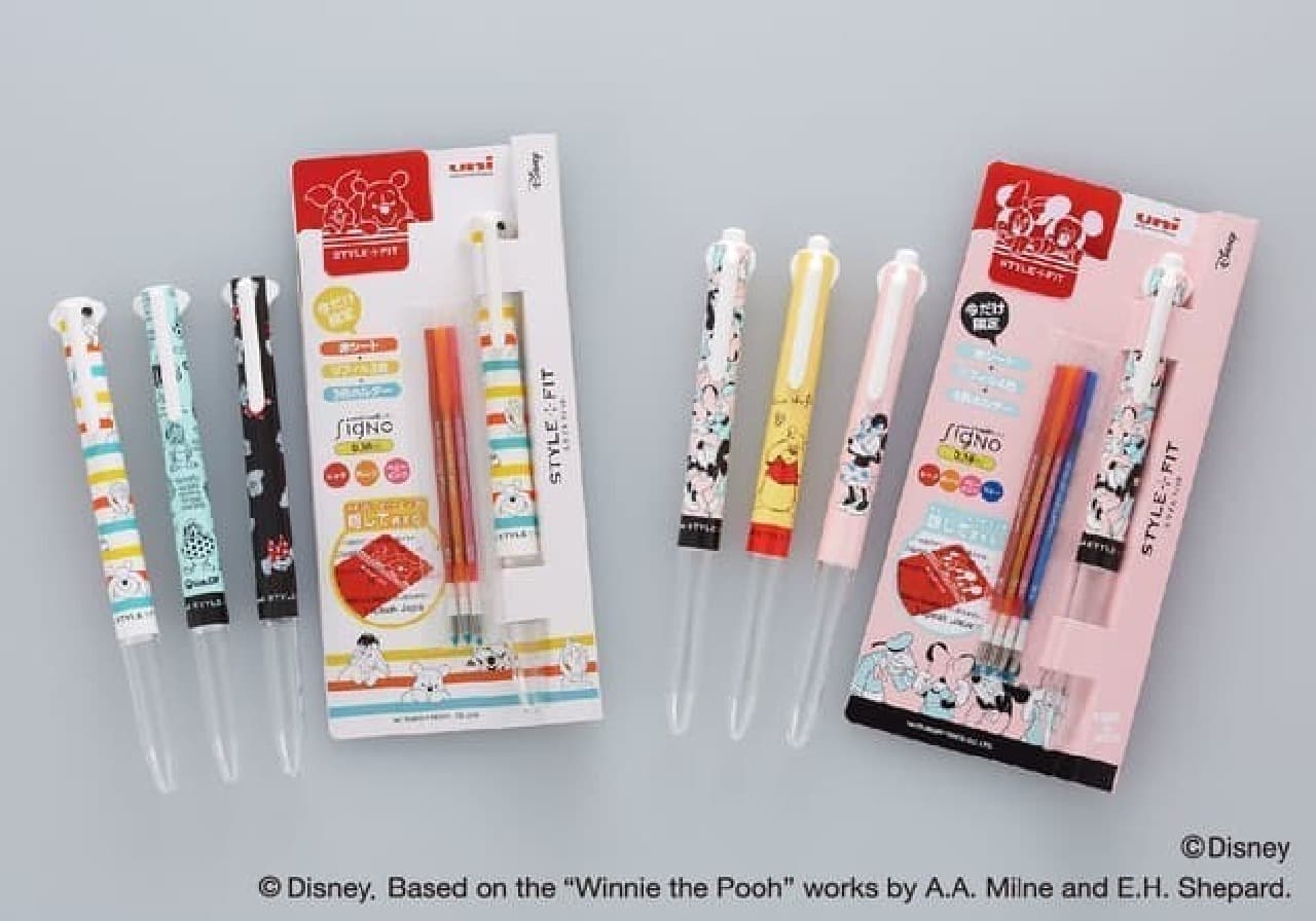 Limited number of "Style Fit Disney Series" customized pens with selectable refill holders