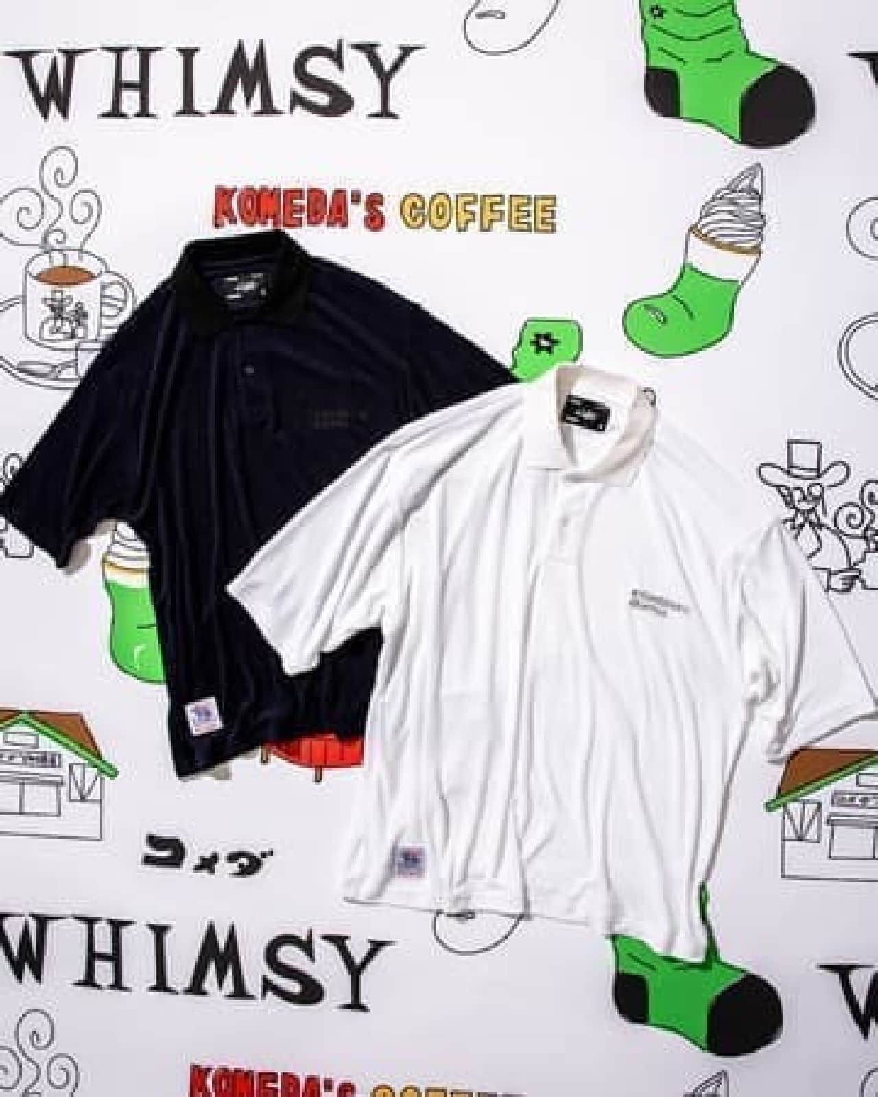 Komeda Coffee Shop x WHIMSY SOCKS x BEAMS T Collaboration! Cream soda glass pattern T-shirt etc.