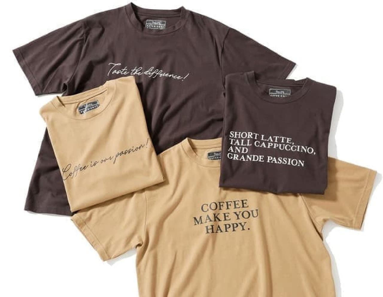 タリーズコーヒー×ナノ・ユニバースのTシャツ -- オーガニックコットン100％＆コーヒー抽出殻で染色