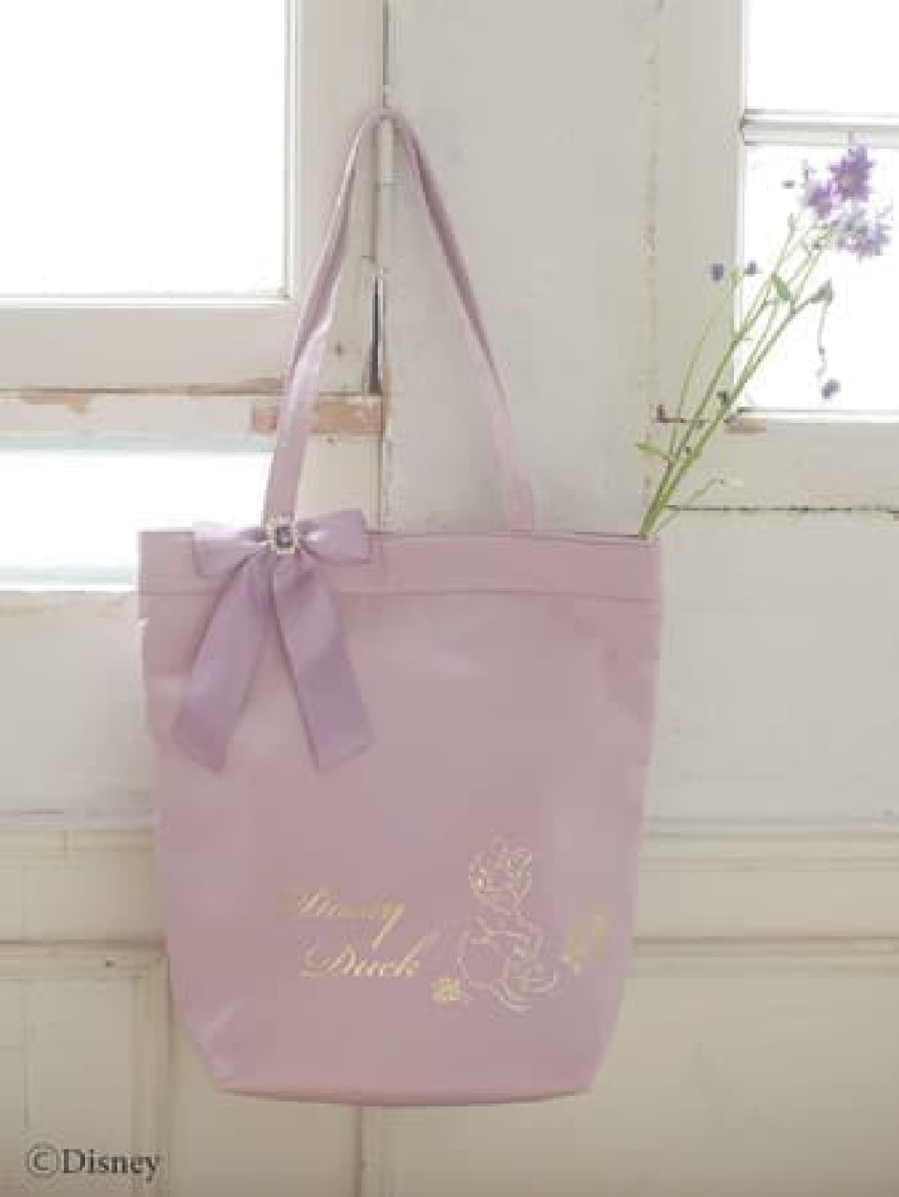 Maison de FLEUR "Daisy Duck Collection" Lavender-colored tote bags, pouches, etc.