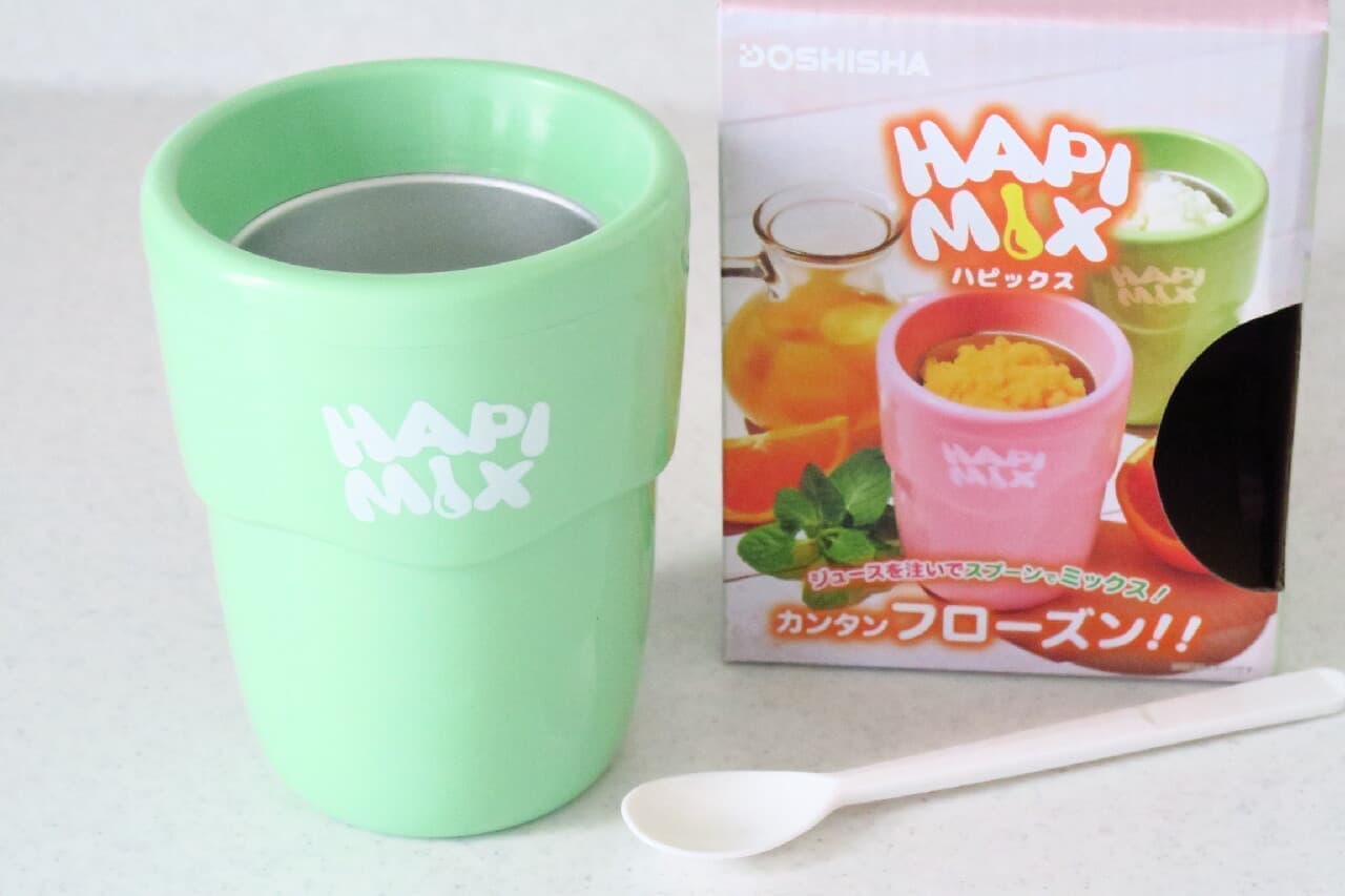 Handmade sherbet container "HAPI MIX Hapix" review --Pour juice easily