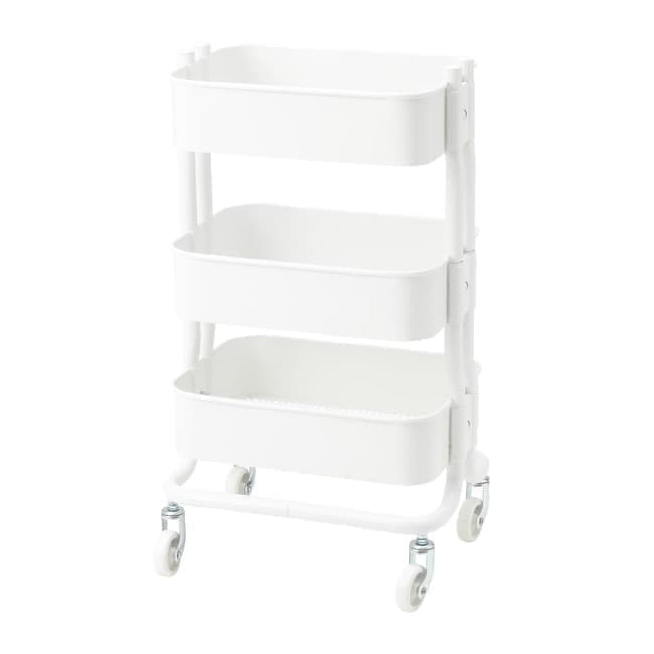 More than 200 IKEA product price cuts! Compact 3-tier wagon, bedside table, etc.