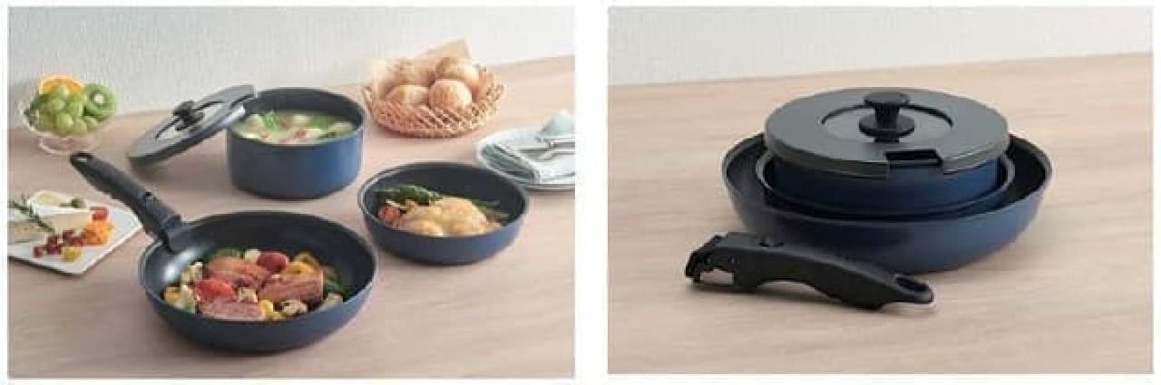 "Frying pan set with thermos handle" Gas fire exclusive type appeared --Full 5-piece set & 9-piece set