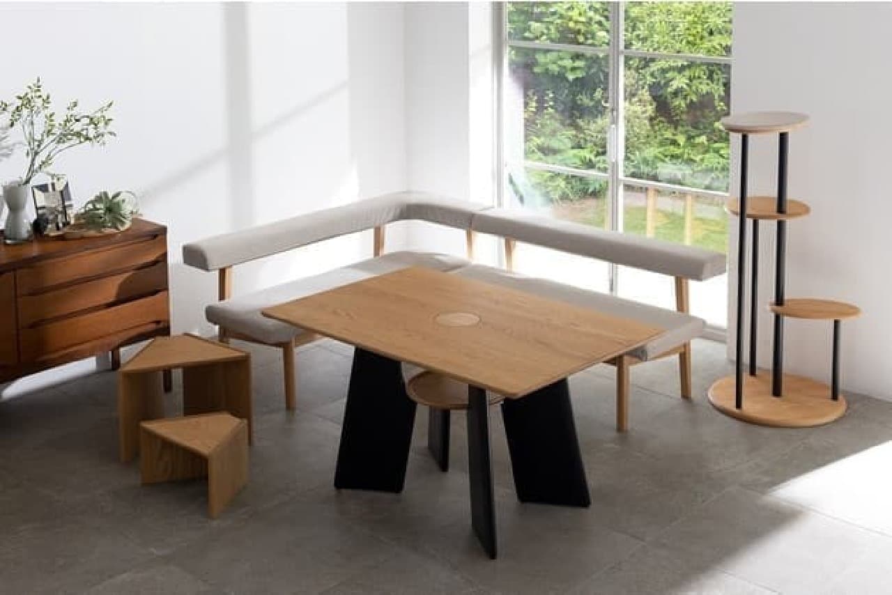 Dining series to relax with oak natural wood cats