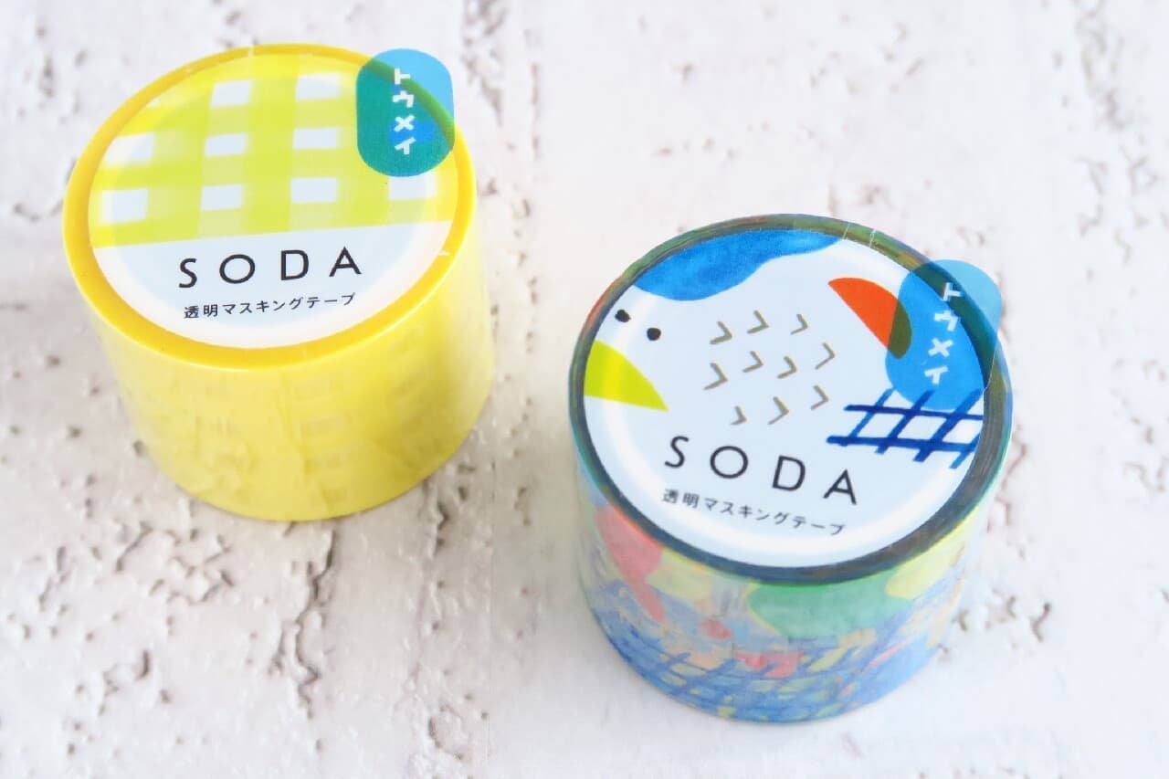 "SODA Transparent Masking Tape" Review --Transparent decoration & convenient to put on and peel off