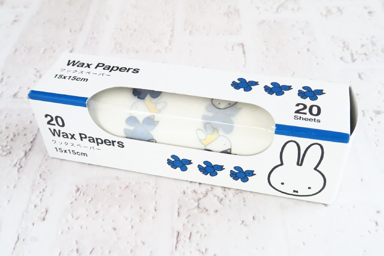 [Hundred yen store] 3 types of Miffy's wax paper --For food wrapping and laying paper