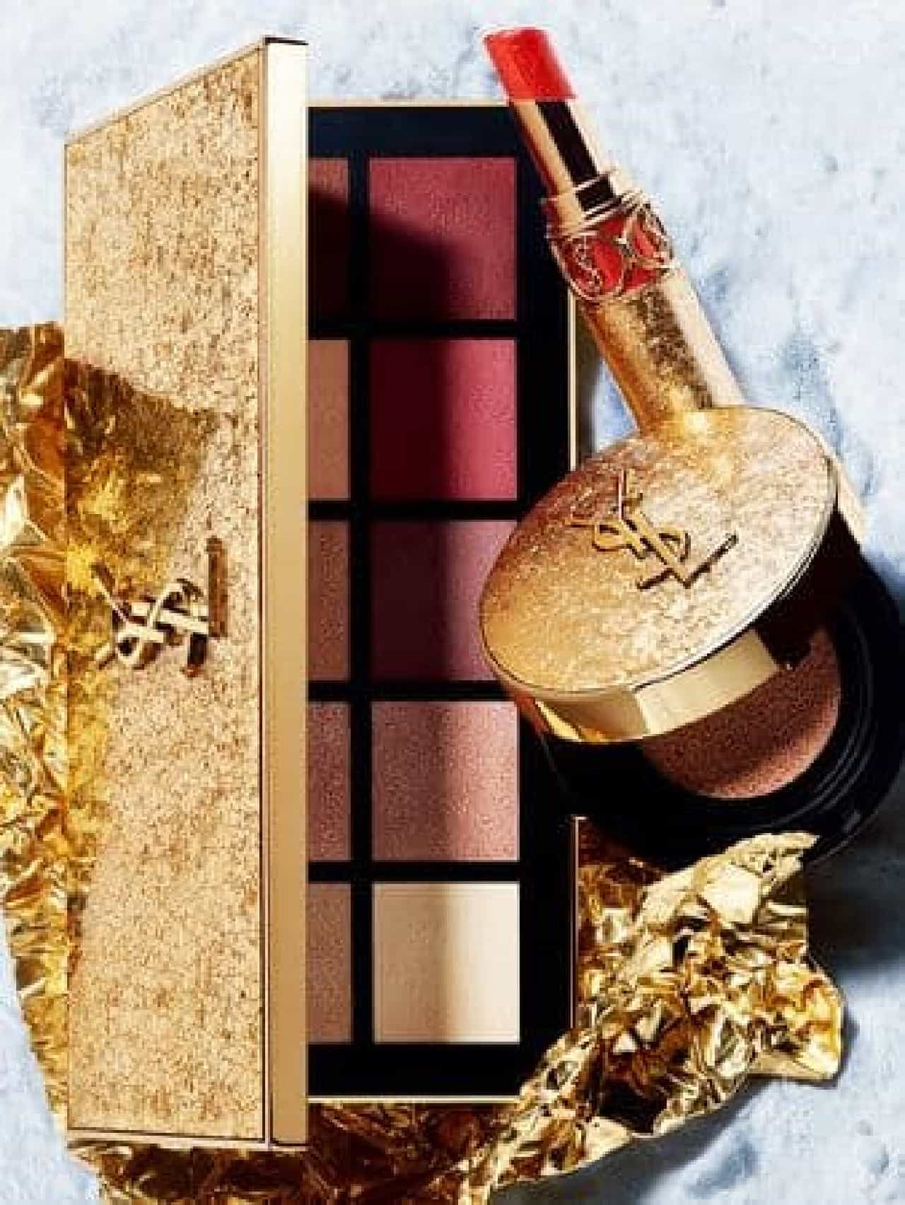YSL's 2021 Limited Edition Noël Look "Gold Atelier Night Paris"