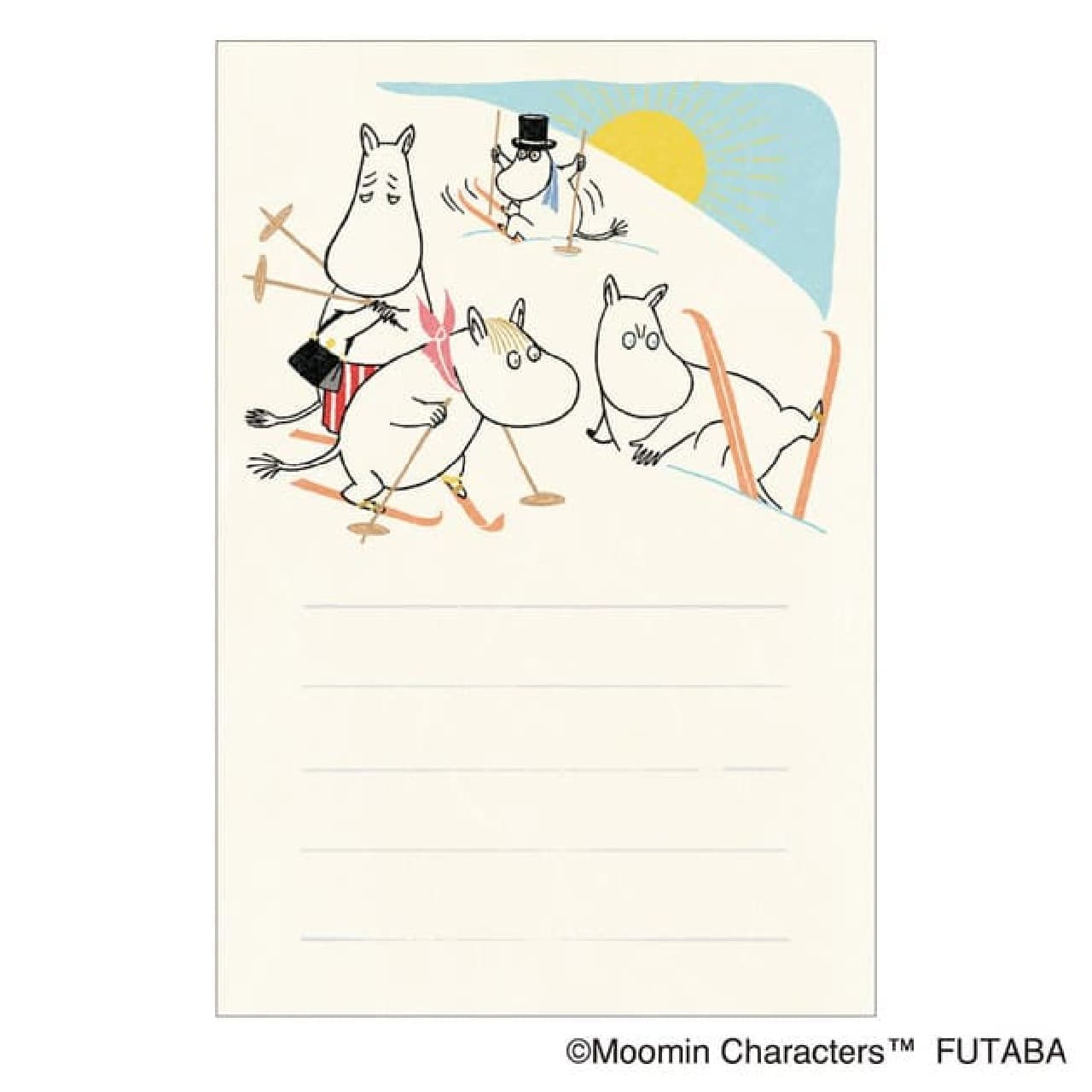 Iyo Washi Seasonal Moomin postcard Winter pattern