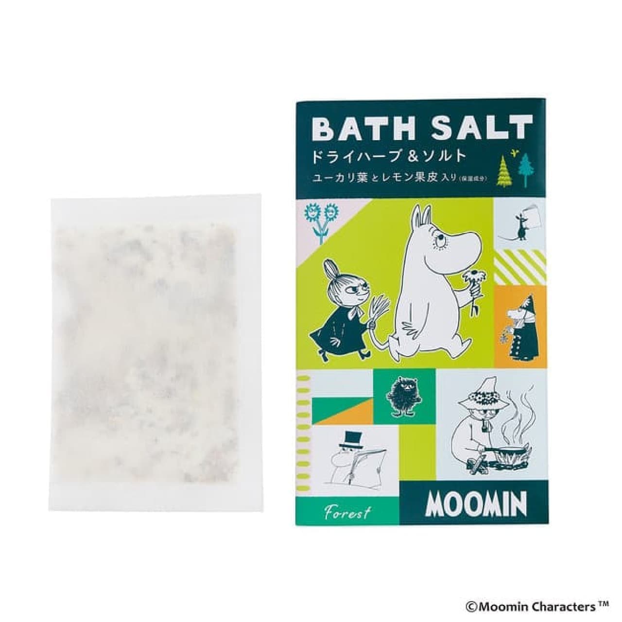 Released "Moomin Lip & Hand Care Set" --with the scent of wild roses and bilberries! Bath salt bag too