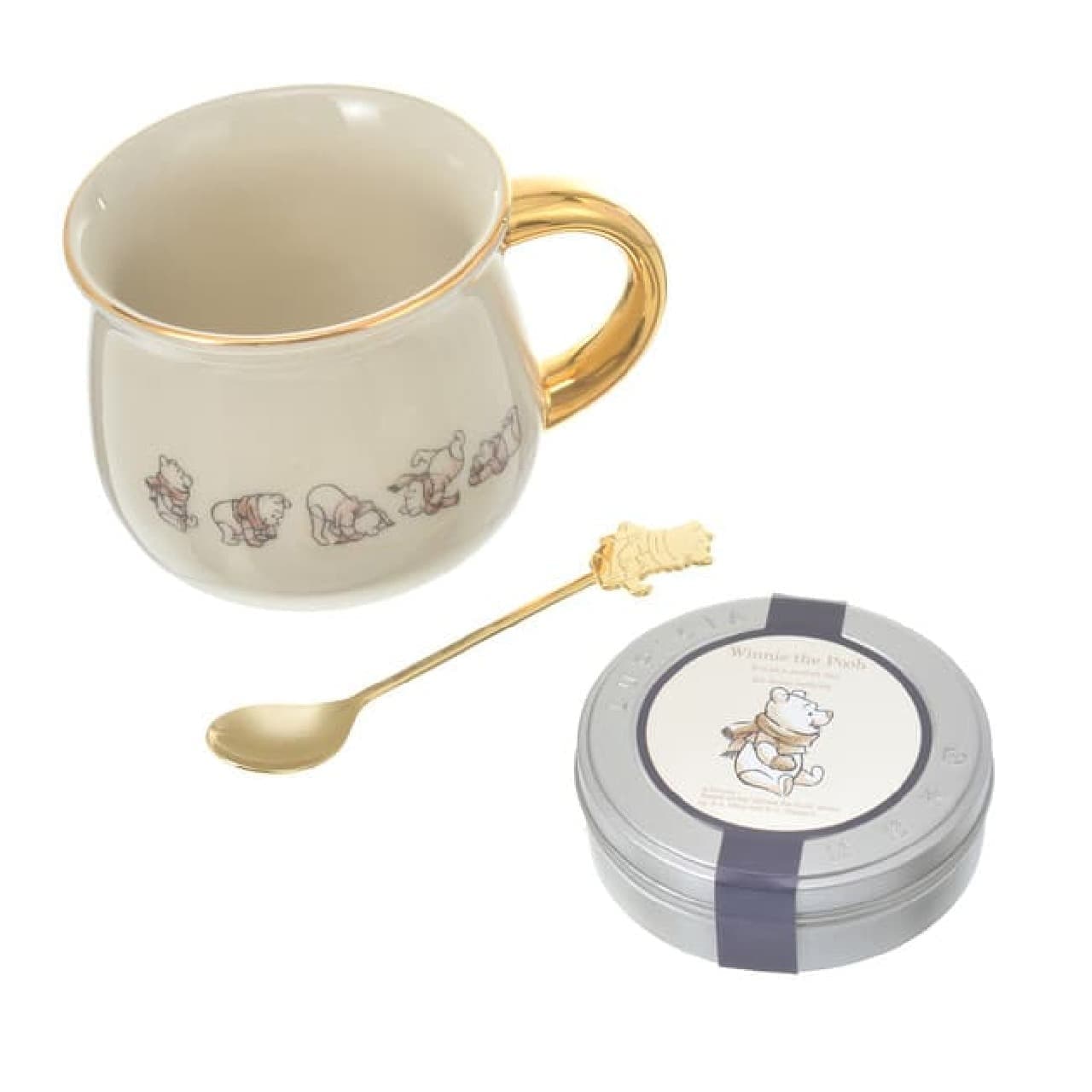 Disney Store "WHITE POOH 2021" released --Royal milk tea color Pooh! LUPICIA collaboration tea