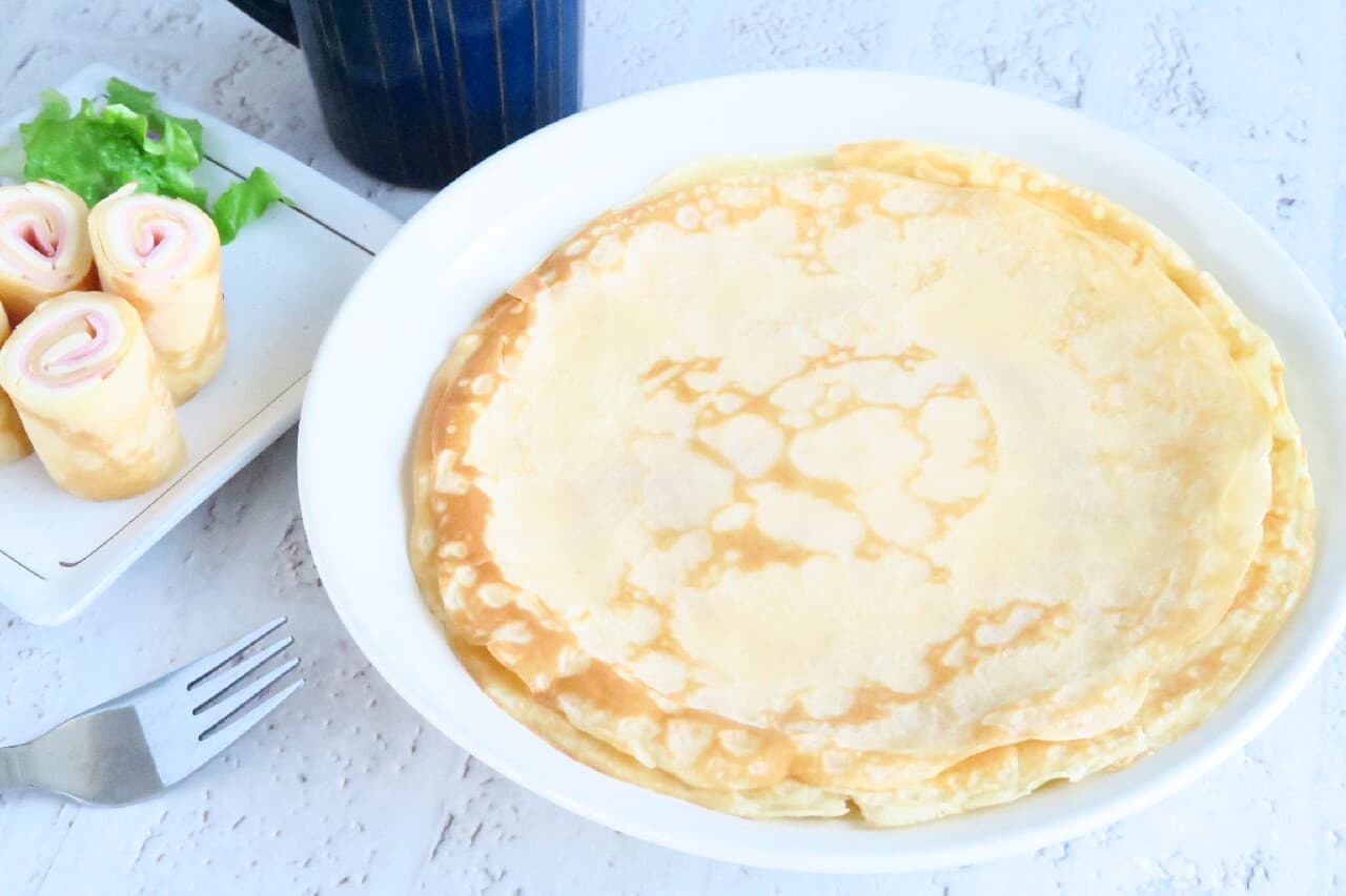 Crepe recipe made with strong flour --Butter-scented chewy texture! A diet that goes well with ham and cheese