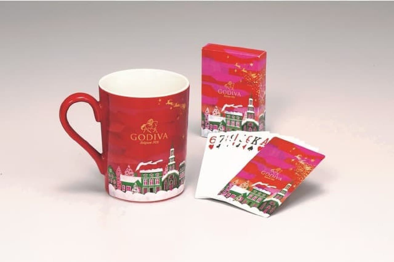 Godiva Christmas Collection "Original Mug & Playing Cards" Present Campaign --European Cityscape x Santa is Wonderful