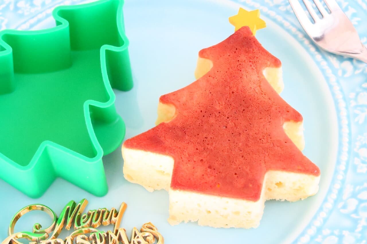 [100 average] Christmas tree thick pancake type --Easy and fluffy with hot cake mix ♪ Microwave oven is also supported