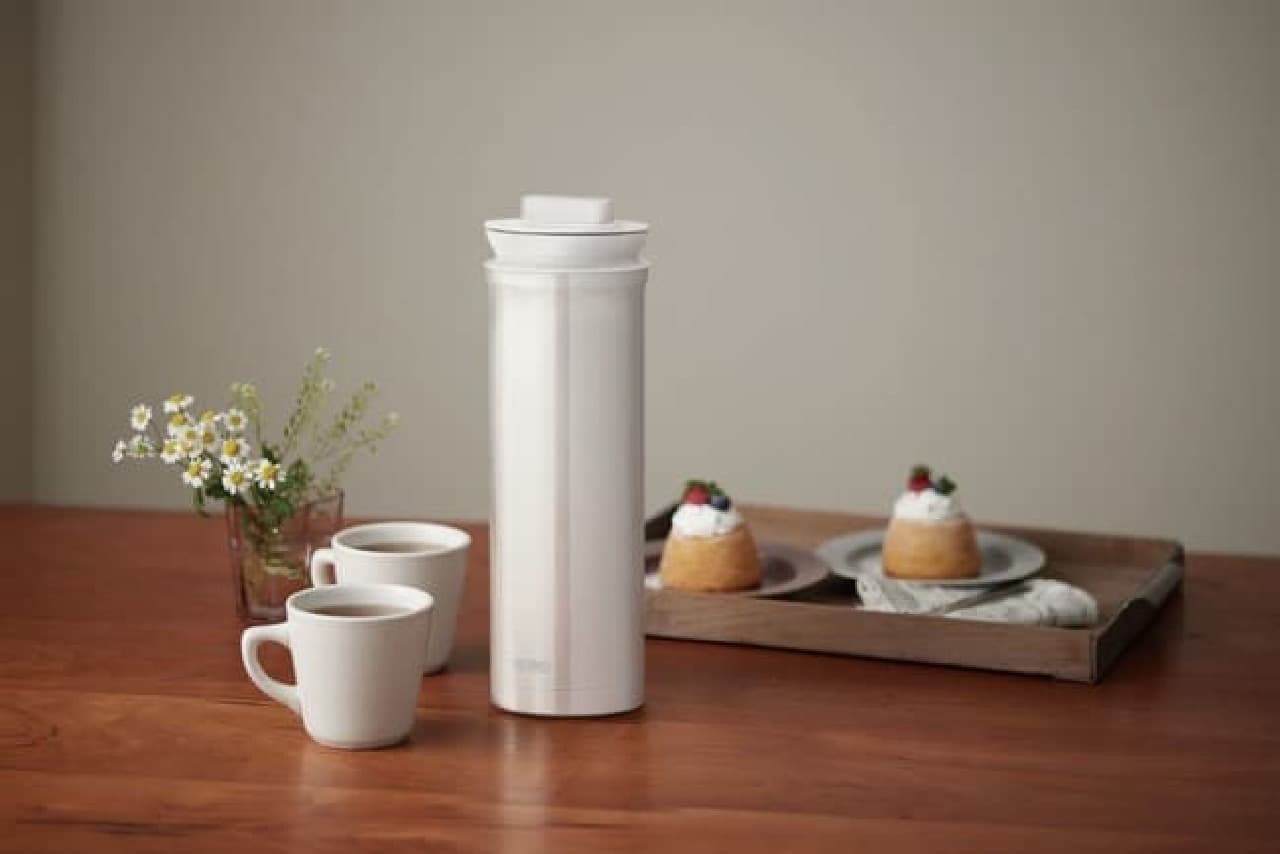 サーモス ステンレスポット（TTD-1000）」お茶・コーヒーの水出しやお湯出しに！食卓で使いやすいスリム形状 [えんウチ]