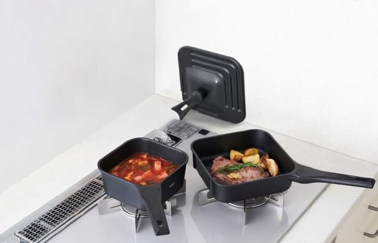 Released "Smart Frying Pan sutto 3-piece set" --Two square frying pans that are easy to store and a lid that can be used for both purposes