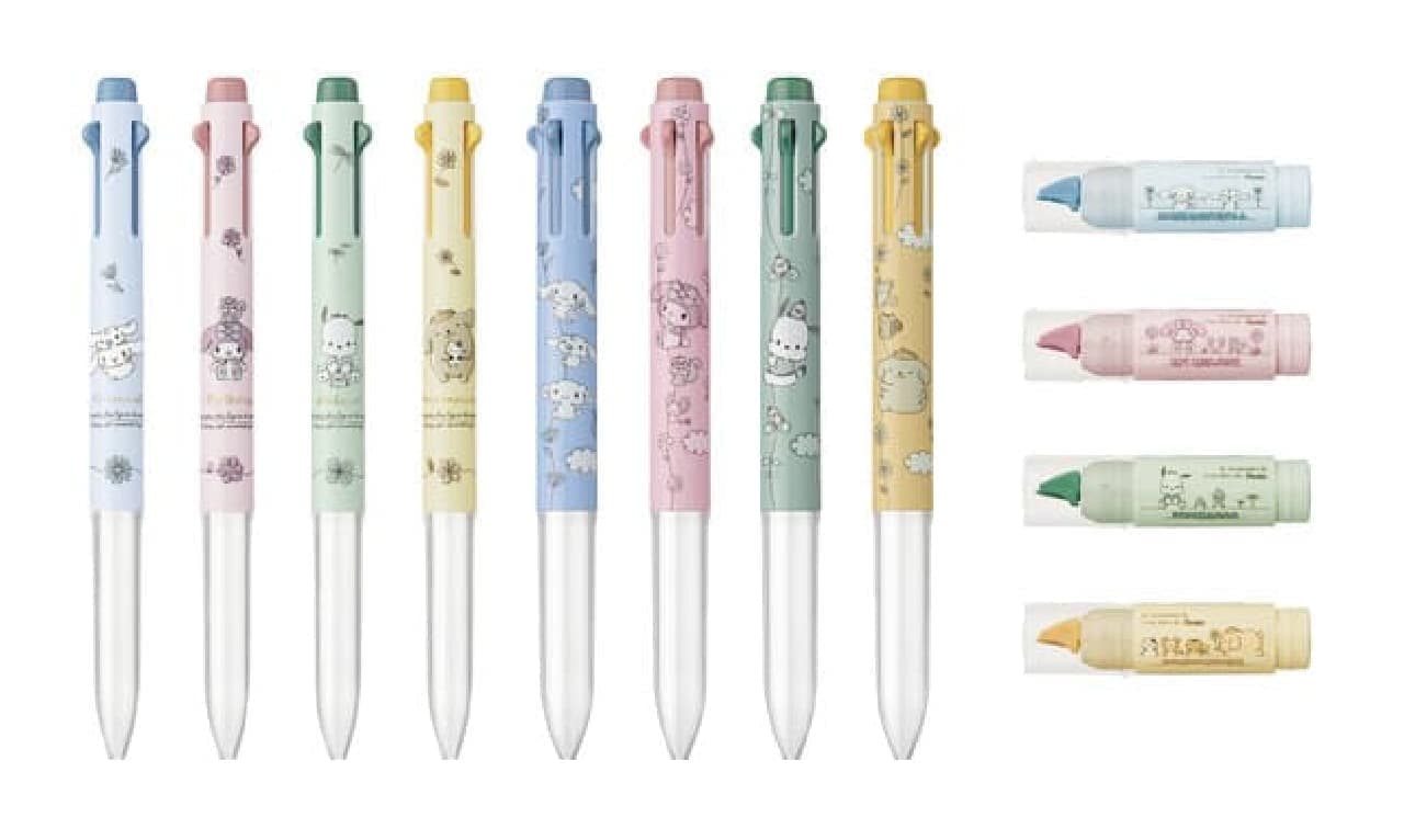 Collaboration between Pentel and Sanrio Characters! Cute design of customized pen "Eye Plus" correction tape "Petit Colle"