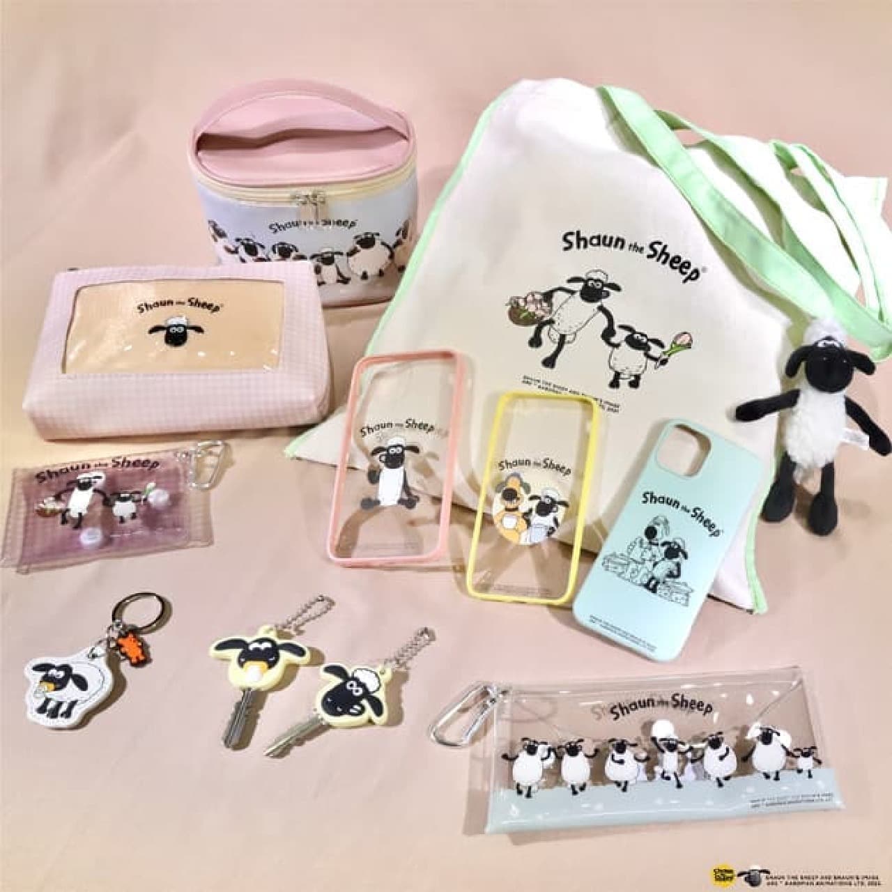 Collaboration of Thank You Mart x Shaun the Sheep --Pouch with cute dull color, iPhone case, etc.