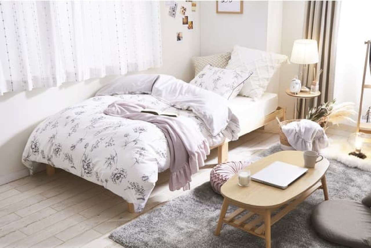 Nitori Deco Home Spring Series --A virtual room with gorgeous floral bedding, storage items, etc.
