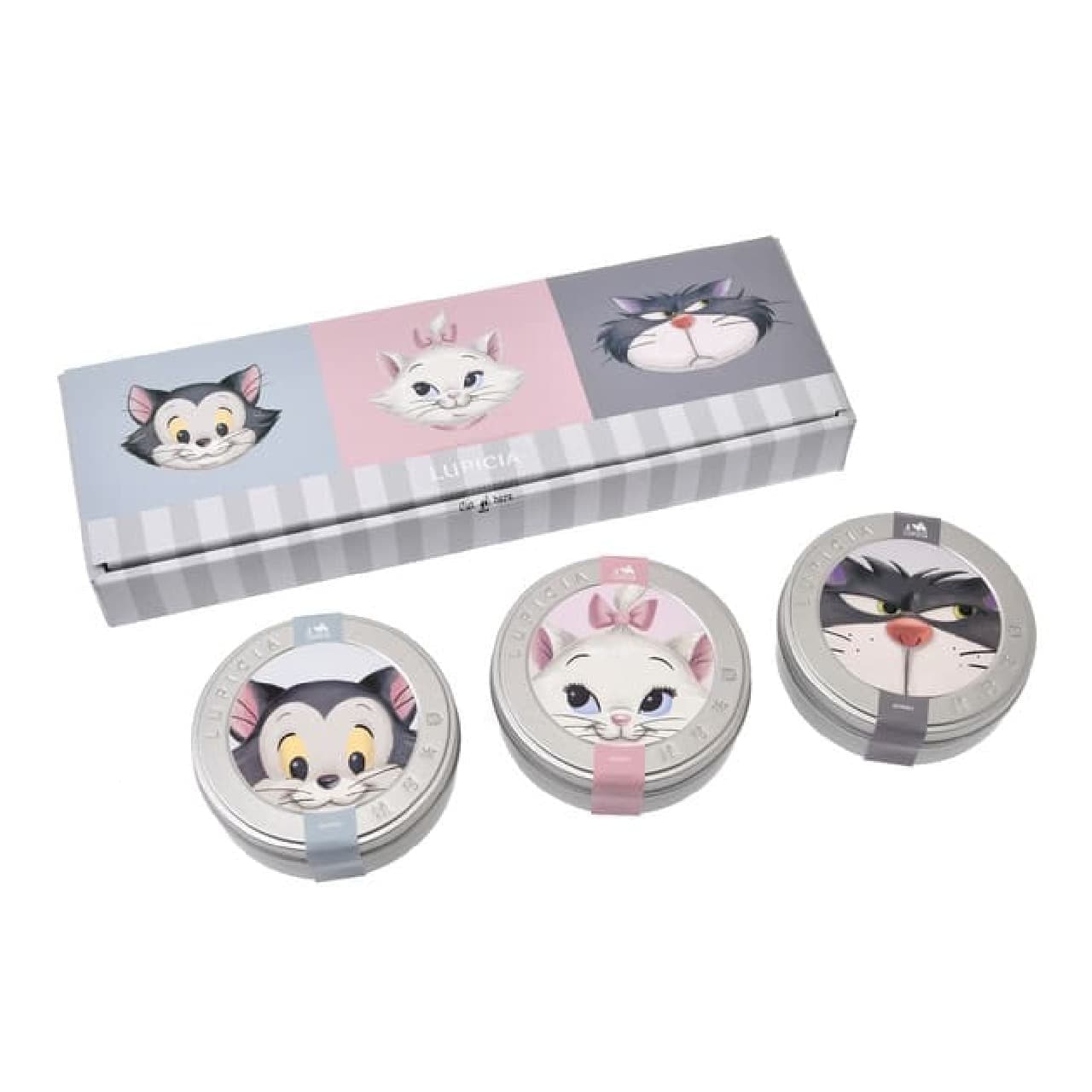 Disney Store "Cat's Day" Items -- Marie, Figaro, and Lucifer in Pretty Dull Pastel Colors