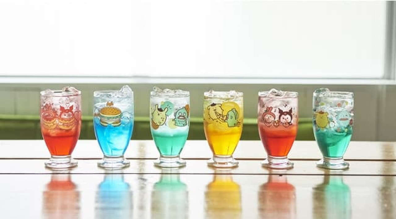 Nagano x Sanrio Characters Parfait Glasses -- 6 Retro Cute Types, Gift Boxed