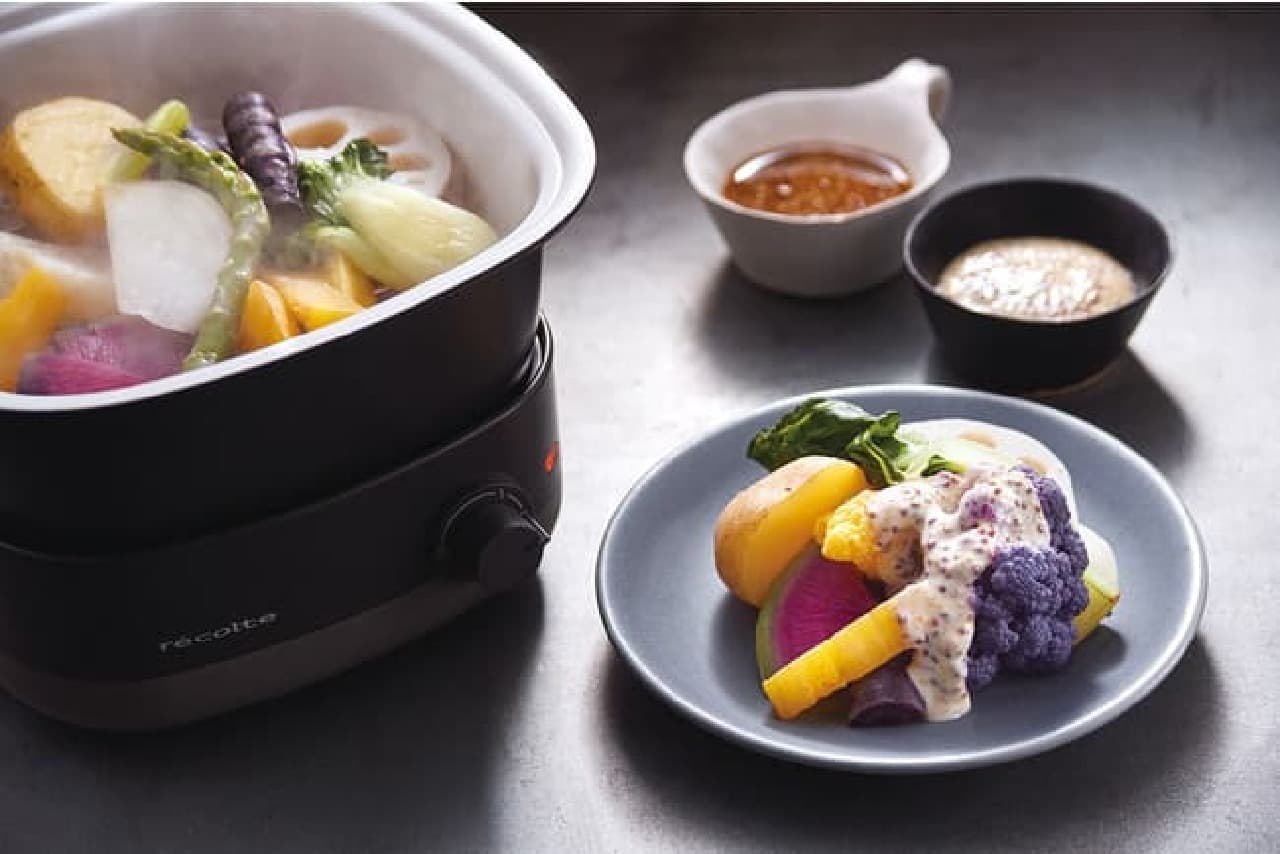 Electric small pot "Pot Duo Carre" from Recolto -- Hot oden, fried skewers, etc. at your table! Yakiniku and rice cooking