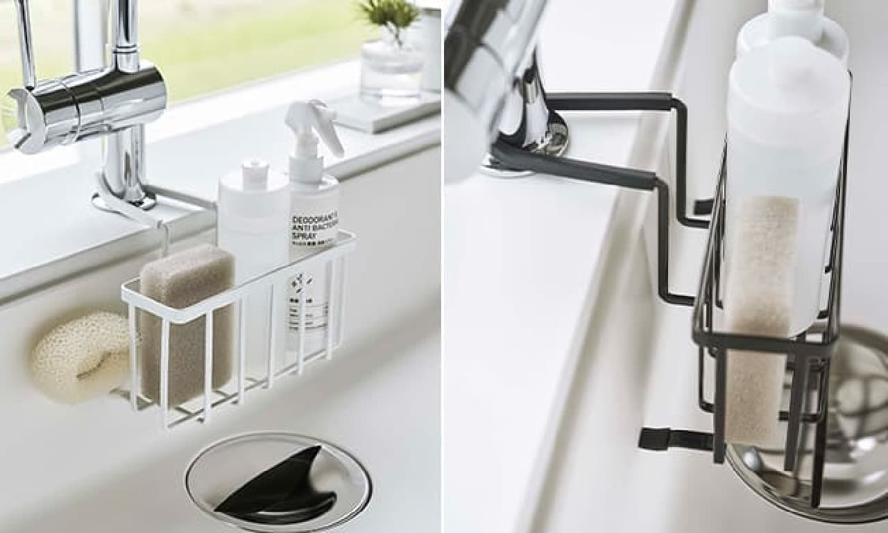 Yamazaki Jitsugyo's new products "Faucet Storage Holder Tower" and "Film Hook Dispenser Tower"
