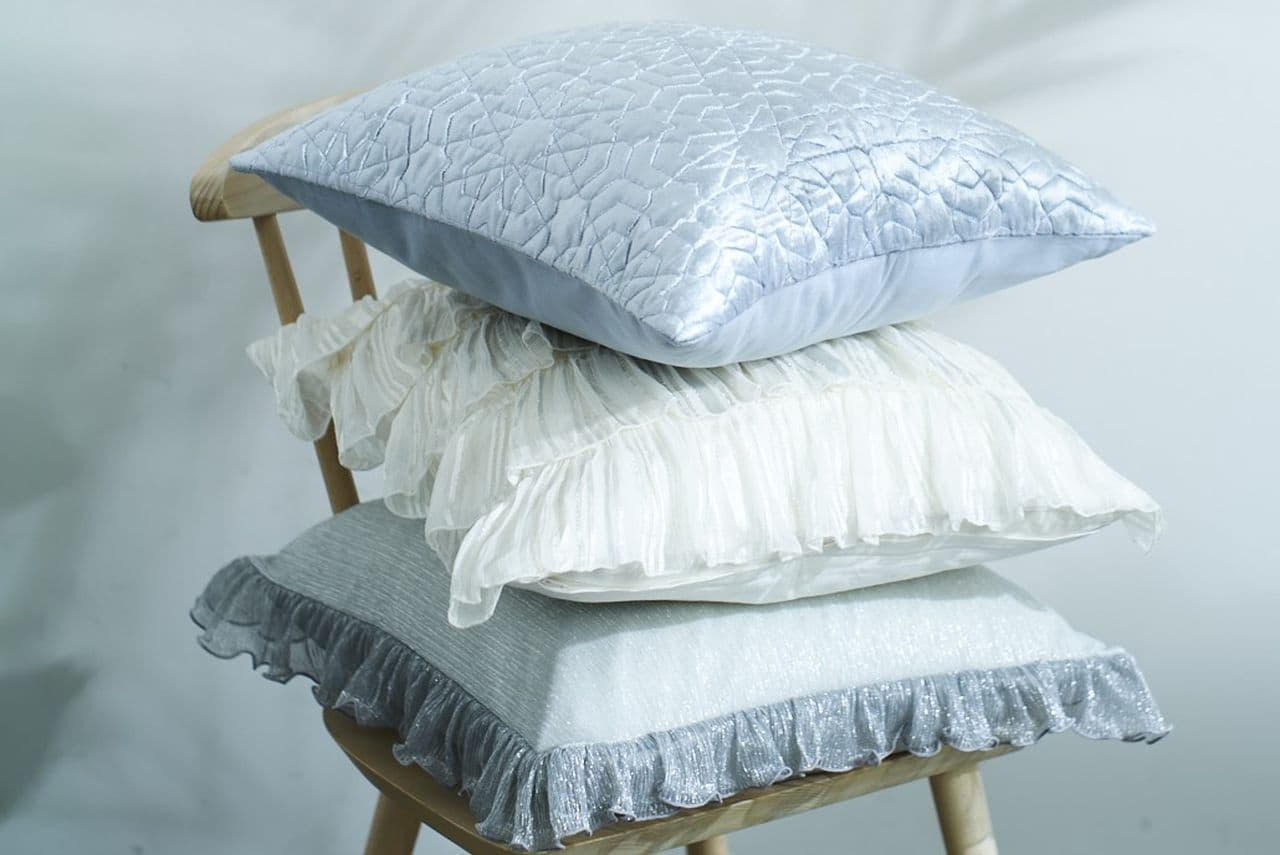 Francfranc "Kika Quilt Stitch Cushion Cover A-046 Light Blue