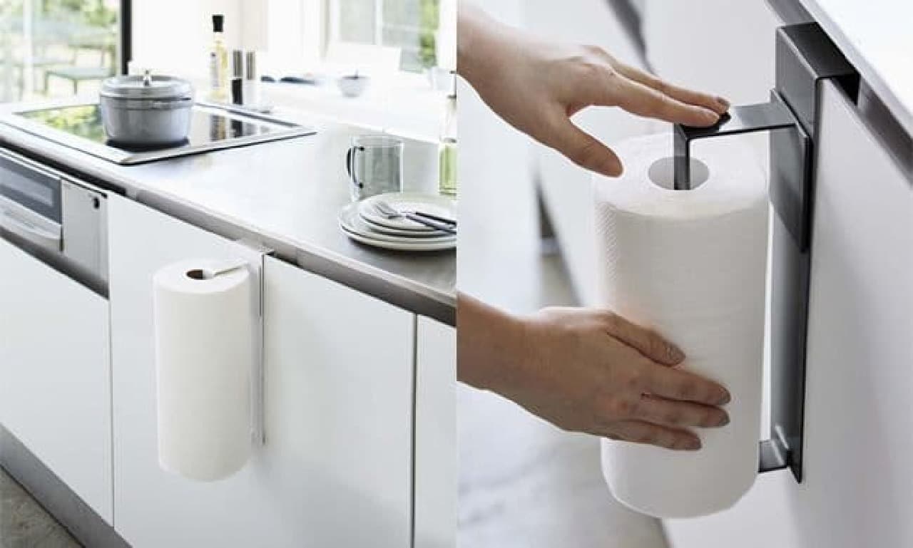 Yamazaki Jitsugyo new product "Sink Door Kitchen Paper Holder Tower
