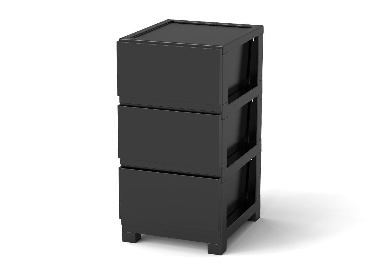 Nitori "Decony Chest of drawers, 3-drawer" black color
