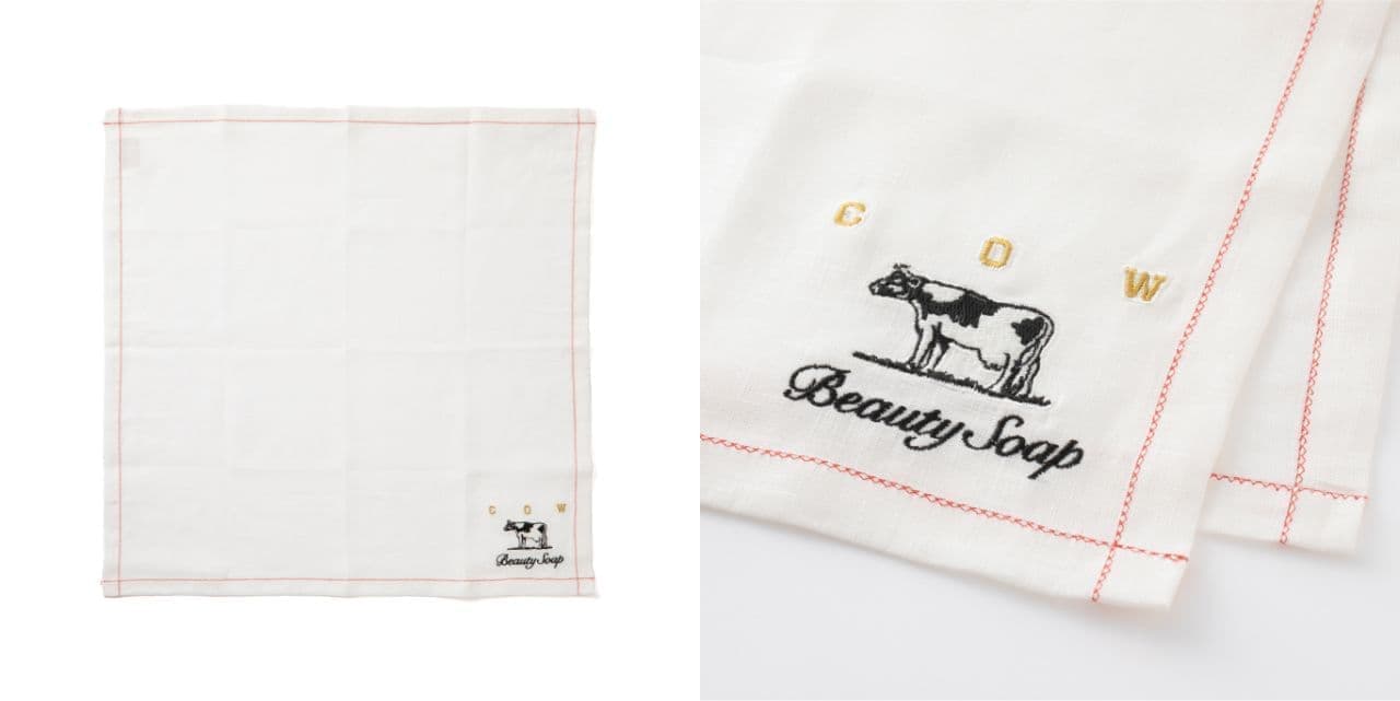 Cow Brand Red Box Collaboration Linen Handkerchief in Kaya Bag