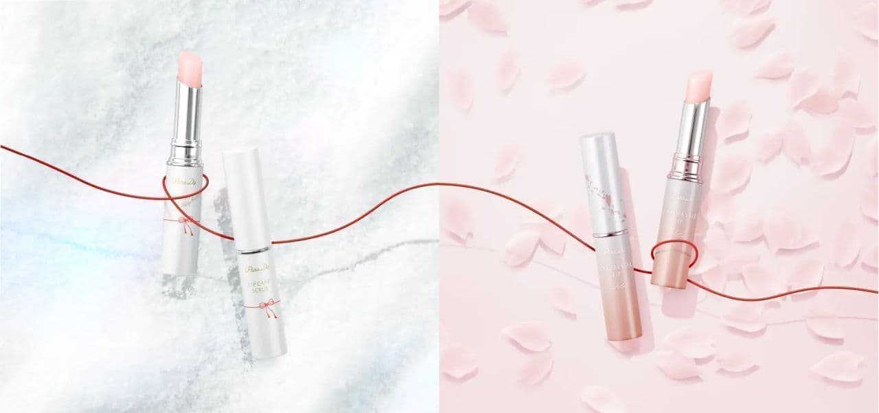 Paradoo "Lip Care Scrub" and "Sakura Veil Lip (Cherry Blossom Prayed)