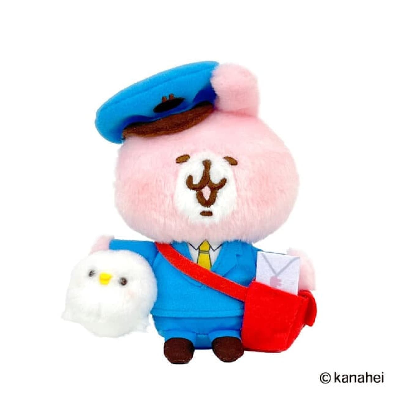Post Office "Kanahei 20th Anniversary Commemorative Goods" frame stamp set, plush toy, hand towel, pouch, sticker