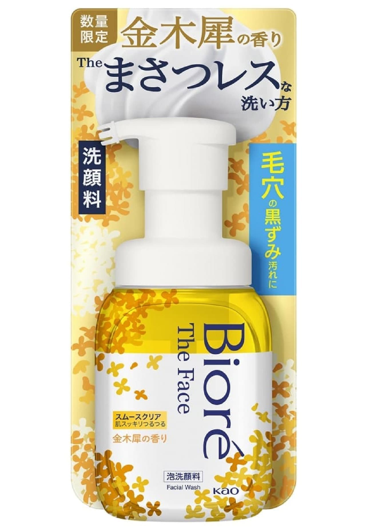 Biore The Face Foaming Facial Cleanser, Smooth Clear, Kinmokusei Fragrance