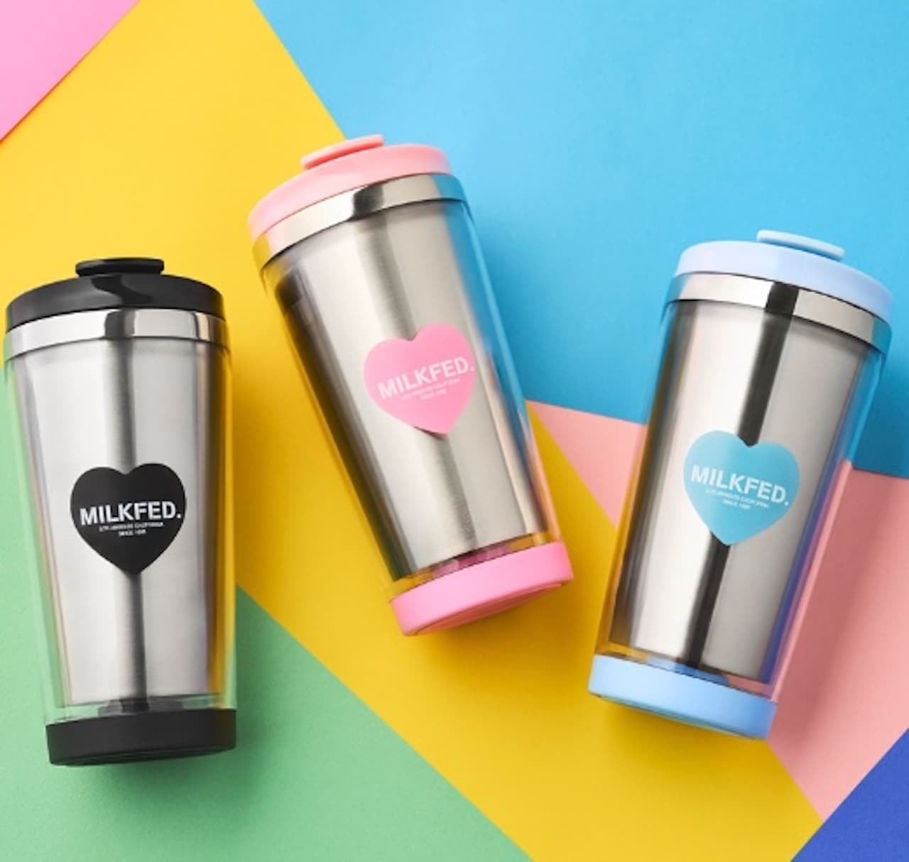 MILKFED. guess life goes on! Vacuum Insulated Tumbler BOOK PINK/BLACK/BLUE