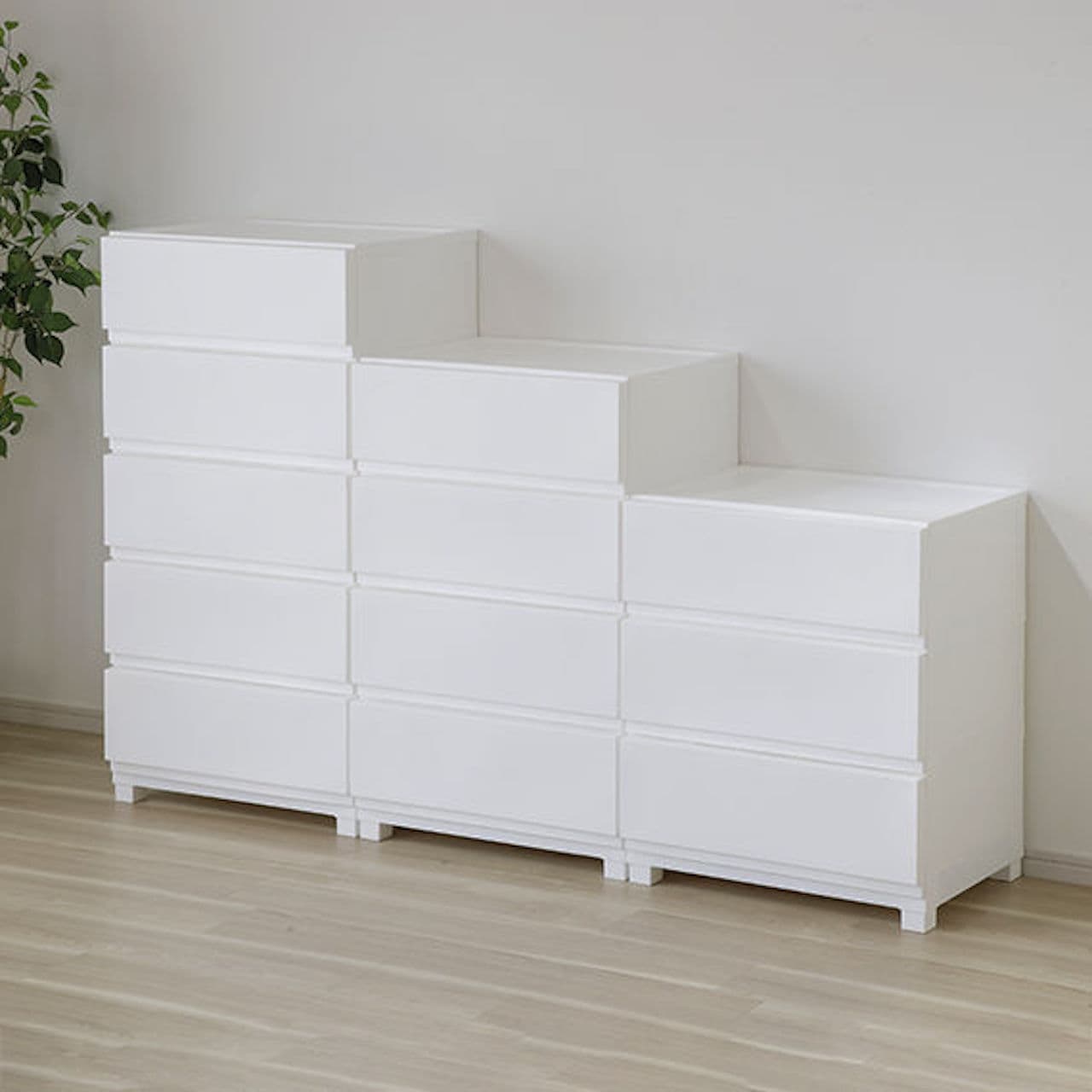 Nitori Storage Products "Easy-to-Assemble Wide Chest with Wall PC Decony without Tools" New