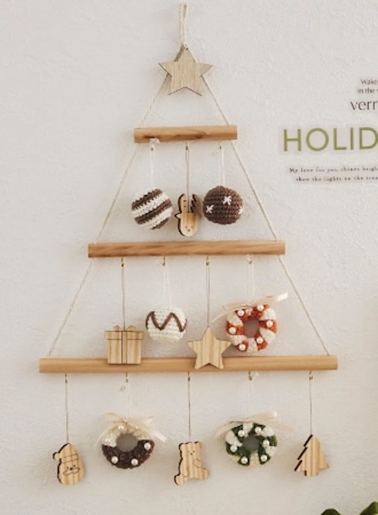Three Coins [Natural Christmas] Web limited wall hanging tree 3 tiers